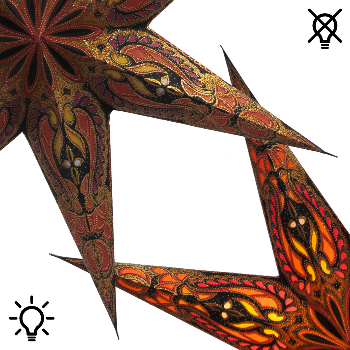 Alaska - Black Red Gold Glitter