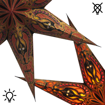 Alaska - Black Red Gold Glitter