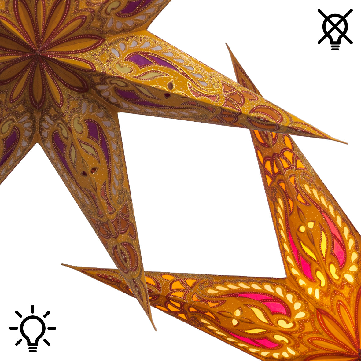 Alaska - Orange Gold Glitter