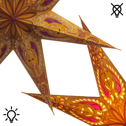 Alaska - Orange Gold Glitter